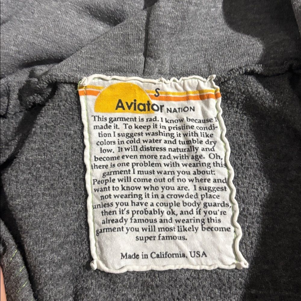 Aviator nation 5 STRIPE HOODIE - HEATHER GREY - Picture 7 of 9
